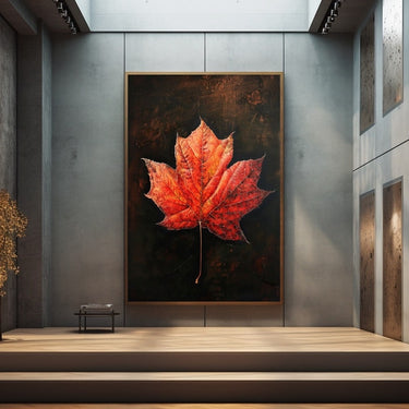 Realistic Autumn Leaf Painting